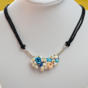 Cluster Beaded Pendant Necklace