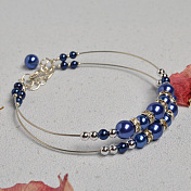 Bracelet simple en perles bleues