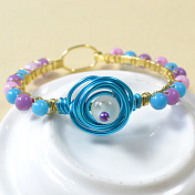 Restyle Wire Wrapped Bangle Bracelet
