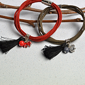 Suede Cord Couple Bracelets with Cute Charms