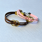 Couple Bracelets with Suede Cord