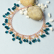 Simple Bead and Chain Collar Necklace