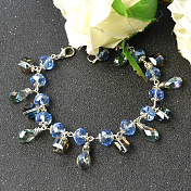 Blue Crystal Bead Bracelet