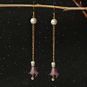 Acrylic Bead Flower Dangle Earrings