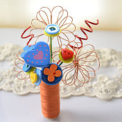 Lovely Buttons and Wire Wrapped Bouquet