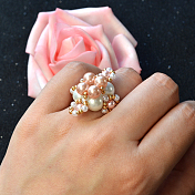 Pearl Beads Stitch Ring