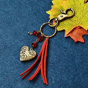 Porte-clés pendentif médaillon creux en forme de cœur pour la saint-valentin