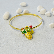 Simpatico braccialetto con ananas dorato