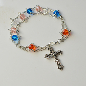 Delicate Bracelet with Colorful Crystal