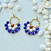 Pretty Sector Earrings with Beads