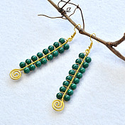 Boucles d'oreilles en perles de jade mashan
