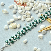 Grazioso braccialetto con perle e rocaille