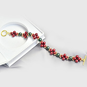 Speciale braccialetto di perle natalizie