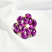 Элегантное фиолетовое жемчужное кольцо