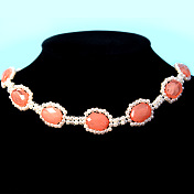 Pink Acrylic Beads Necklace