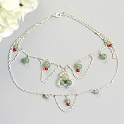 Jade Pendant Double Necklace