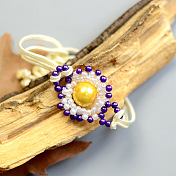 Bracelet grosses perles multicolores