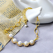 Golden Bracelet with Pearl
