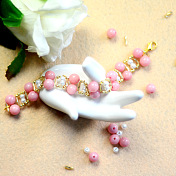 Bracelet de perles roses