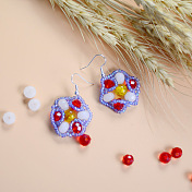Four-color Beaded Earrings