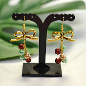 Pearl Dangle Earrings with Bow