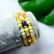 Bracelet simple en perles à trois niveaux