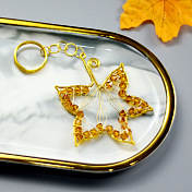 Crystal Maple Leaf Keychain