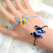 Bracelet papillon tressé