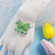 Bracelet papillon en perles de clairon