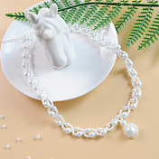Originale weiße Perlenkette
