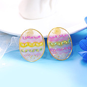 Süße Ostereier-Ohrringe aus Kunstharz