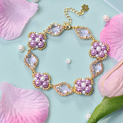 Elegante braccialetto gioiello viola uva