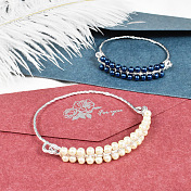 Conjuntos de pulseras de perlas envueltas en alambre noble