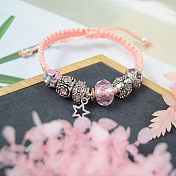 PandaHall Selected idée de bracelet en corde tressée en perles européennes