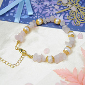 PandaHall Selected tutoriel sur le bracelet en perles de gravier rose