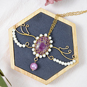 Vintage-Wickelkette aus Perlen