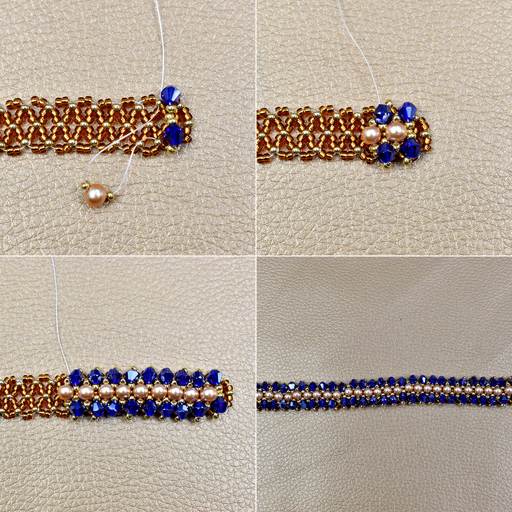 PandaHall Selected мастер-класс по изготовлению браслета из стекла и жемчуга.-5