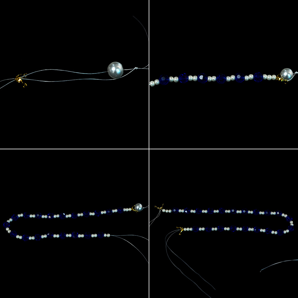 PandaHall Selected идея браслета из стеклянного бисера с жемчужными бусинами-3