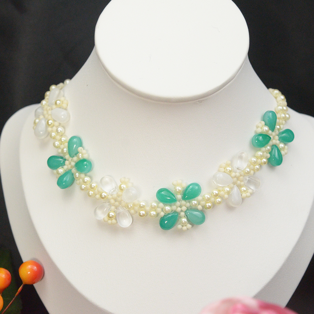 Ожерелье из бусин в форме капли в свежем стиле-6