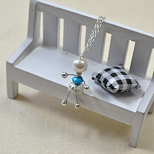 Wire Wrapped Fairy Pendant Necklace
