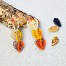 Heart-shaped Quilling Paper Earrings