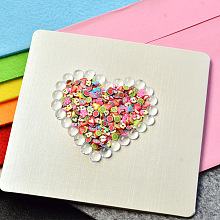 Heart Fruit Cabochons Greeting Cards for Valentine's Day