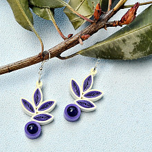 Colorful Earrings with Quilling Paper
