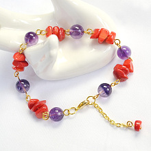 Crushed Stone Bead Bracelet