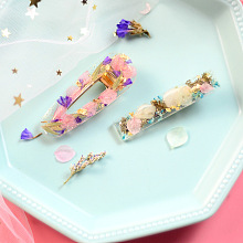 Beautiful Hair Clips of UV Resin with Flower