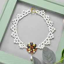 Classic Lace Beaded Necklace