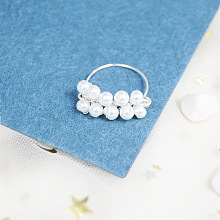 Easy Wire Wrapped Ring With Pearls