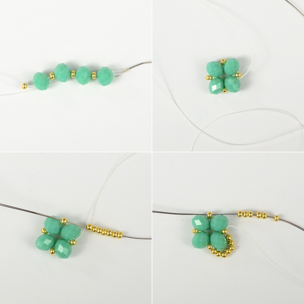 PandaHall Selected мастер-класс по изготовлению зеленых серег с гранеными стеклянными бусинами.-3