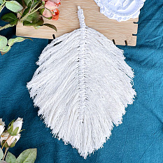 Cotton Cord Braided Leaf Decoration