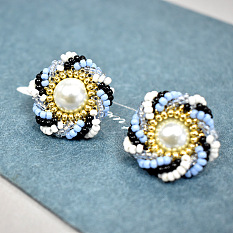PandaHall Selected Idea on Spiral Beaded Stud Earrings with Pearls